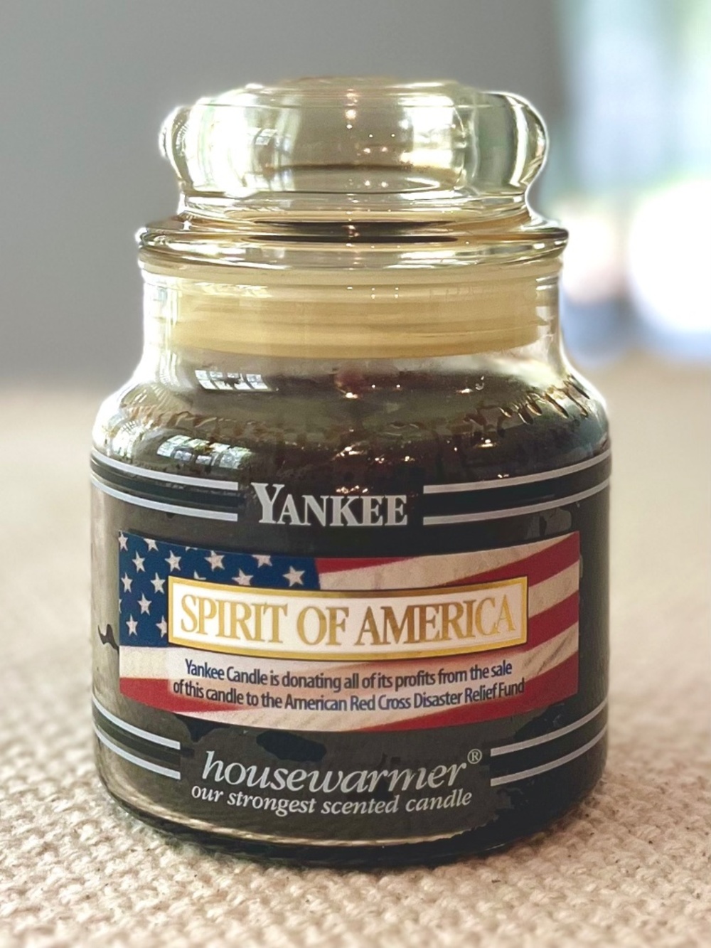 VINTAGE 2001 Yankee Candle Spirit of America Red Cross 9/11 DEADSTOCK